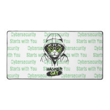 Cute Hacker Cat Illustration – Cybersecurity gift