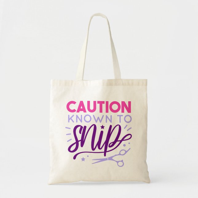 Cute Hairdresser Gift Cosmetologist Hairstylist Tote Bag (Front)