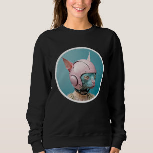 Cute Hairless Cate Pop Pilot Sweatshirt