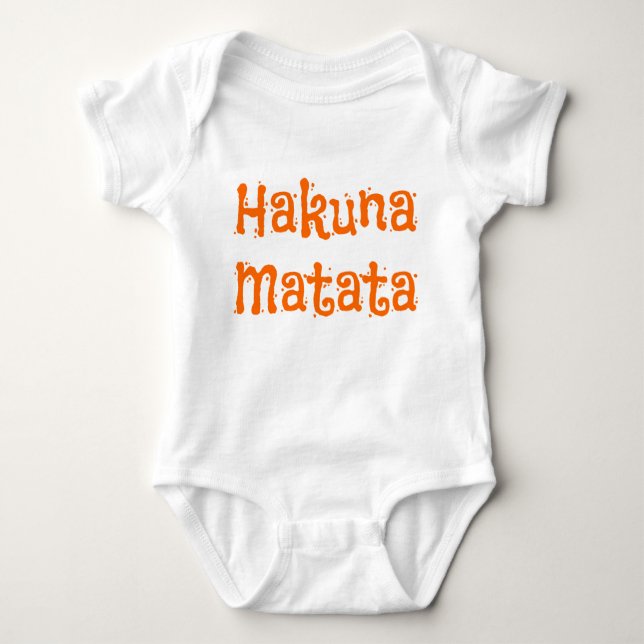 Cute Hakuna Matata Baby Bodysuit (Front)