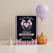 Cute Halloween 1st Birthday Invitation