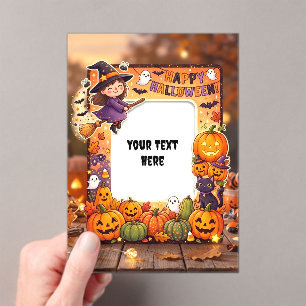 Cute Halloween Acrylic Invitation #1