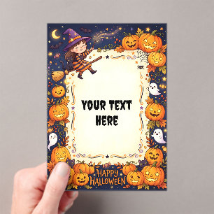 Cute Halloween Acrylic Invitation #3