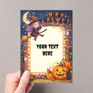 Cute Halloween Acrylic Invitation #4
