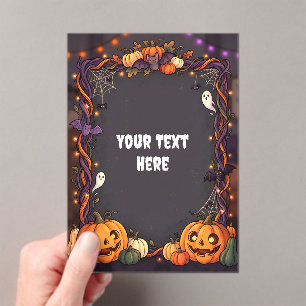 Cute Halloween Acrylic Invitation #8