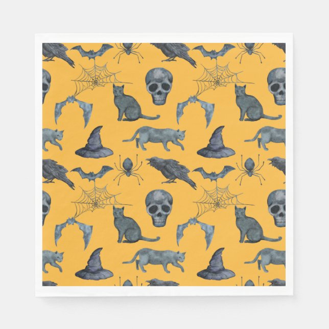 Cute Halloween all-over design Napkins (Front)