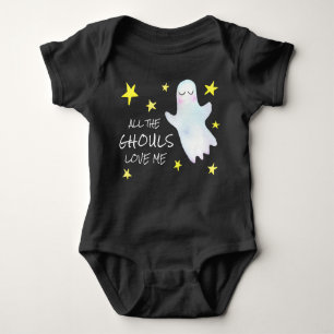 Cute Halloween All the Ghouls Love Me Boys Baby Bodysuit