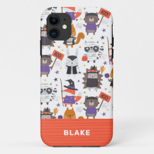 Cute Halloween Animals Personalised iPhone 11 Case