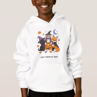 Cute Halloween Animals - Witch Black Cat Owl Fox P