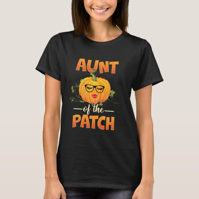Cute Halloween Aunt Of The Cutest Pumpkin In The P T-Shirt (Front)