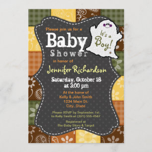 Cute Halloween, Autumn, Baby Shower Invitation