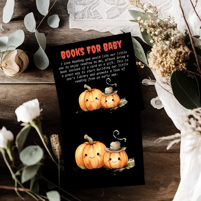 Cute Halloween Baby Shower Books for Baby Insert Card (Creator Uploaded)