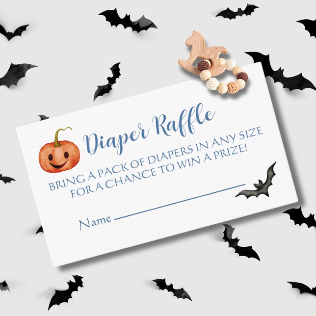 Cute Halloween Baby Shower Diaper Raffle  Enclosure Card (Creator Uploaded)