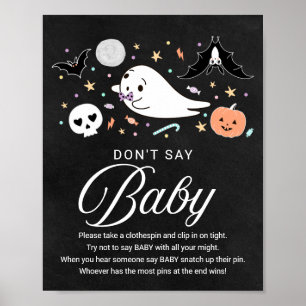 Cute Halloween Baby Shower Don't Say Baby Sign