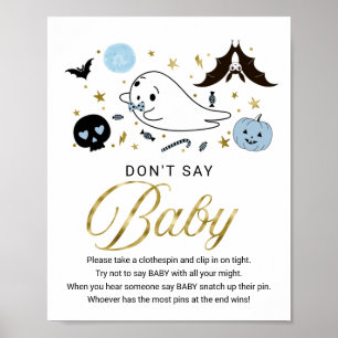 Cute Halloween Baby Shower Don't Say Baby Sign