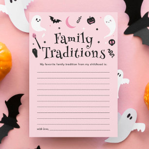 Cute Halloween Baby Shower Family Traditions Card