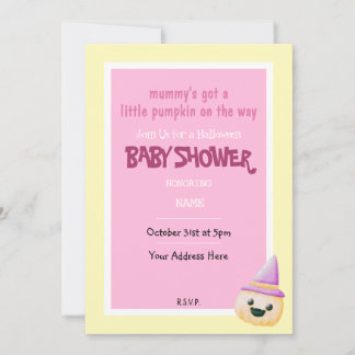 Cute Halloween Baby Shower Invitation