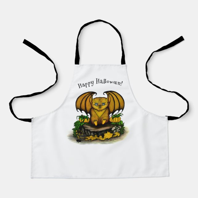  Cute Halloween Bat Apron (Front)