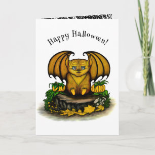 Cute Halloween Bat Card