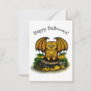  Cute Halloween Bat Card