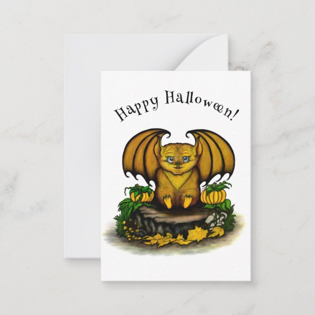 Cute Halloween Bat Card (Front)