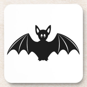 Cute halloween bat cartoon coaster