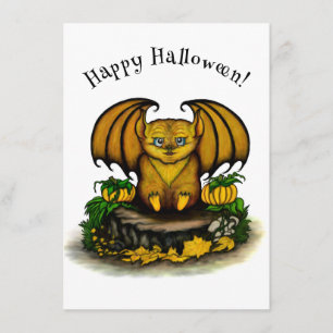 Cute Halloween Bat Enclosure Card