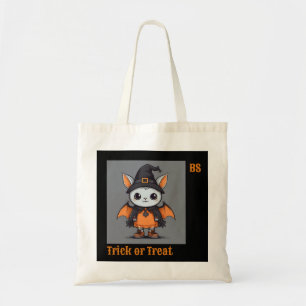 Cute Halloween bat in Disguise Trick or Treat Tote Bag