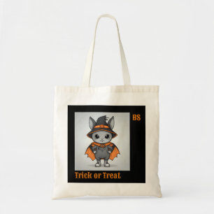 Cute Halloween bat in Disguise Trick or Treat Tote Bag