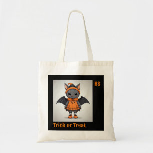Cute Halloween bat in Disguise Trick or Treat Tote Bag