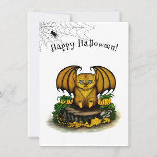Cute Halloween Bat Invitation