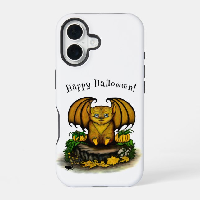  Cute Halloween Bat iPhone 16 Case (Back)