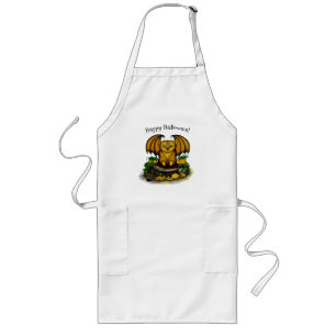 Cute Halloween Bat Long Apron