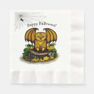  Cute Halloween Bat Napkin