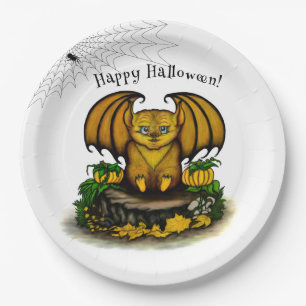 Cute Halloween Bat Paper Plate