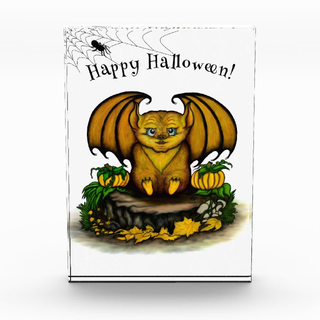  Cute Halloween Bat Photo Block (Front)