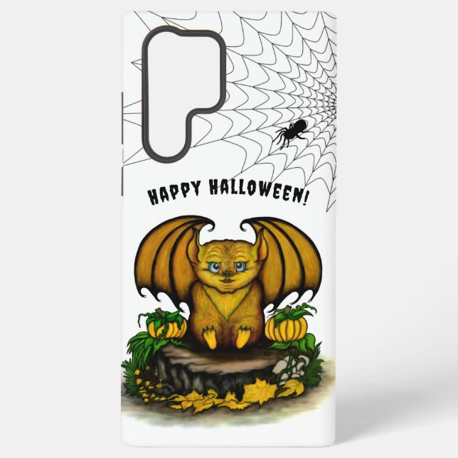 Cute Halloween Bat Samsung Galaxy S22 Ultra Case (Back)