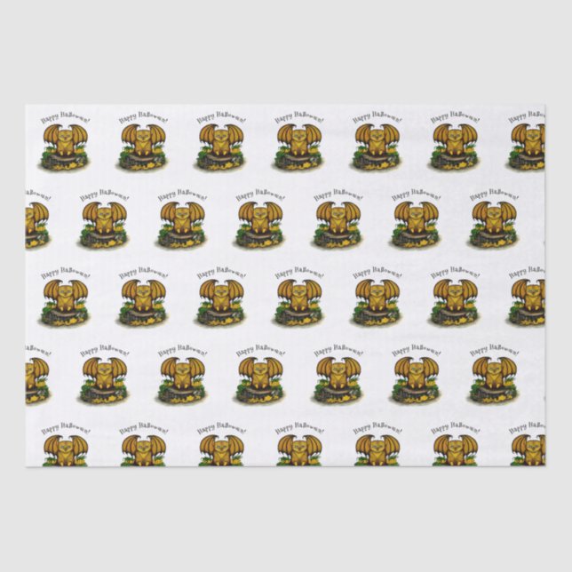  Cute Halloween Bat Tissue Paper (Front)