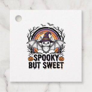 Cute Halloween Bat Vintage Engraving Spooky Shirt  Favour Tags