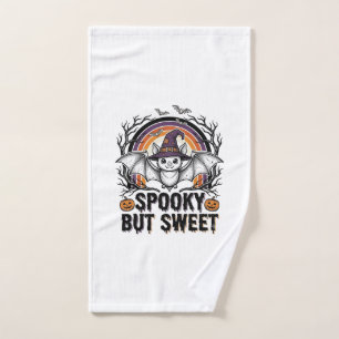 Cute Halloween Bat Vintage Engraving Spooky Shirt Hand Towel