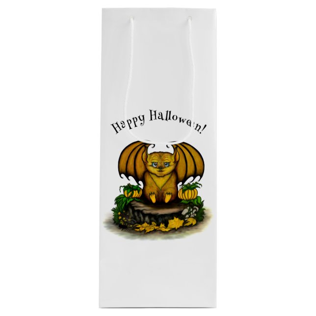 Cute Halloween Bat Wine Gift Bag (Front)