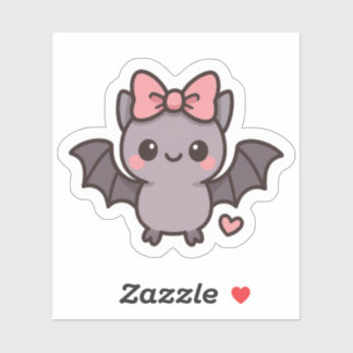 Cute halloween bat with pink bow