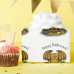 Cute Halloween Bat Wrapping Paper