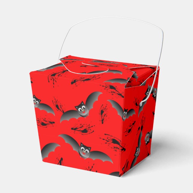 Cute Halloween Bats  Favour Box (Front Side)