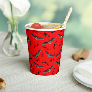 Cute Halloween Bats Paper Cups