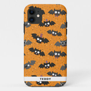 Cute Halloween Bats with Sunglasses and Hats iPhone 11 Case