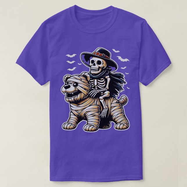 Cute Halloween Bear Adventure Kawaii Wildlife T-Shirt (Design Front)