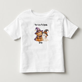 Cute Halloween Bear Ghost Custom Toddler T-Shirt