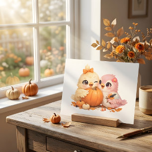 Cute Halloween Bird friends Postcard