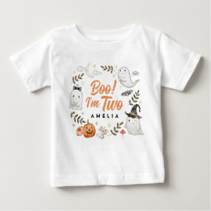 Cute Halloween Birthday Boo! I'm Two Baby T-Shirt